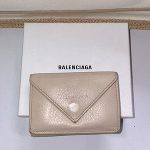 Balenciaga paper mini trifold wallet